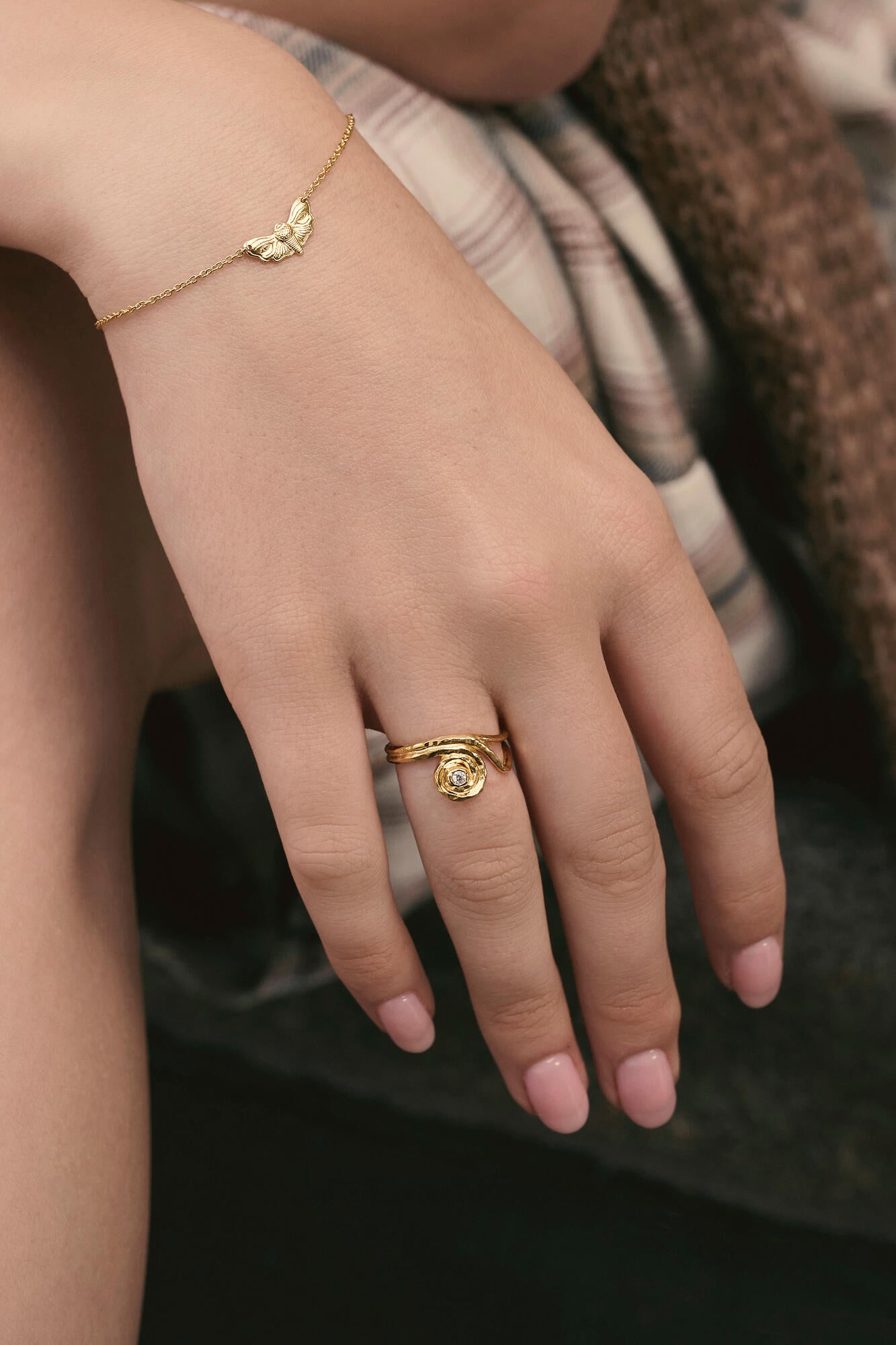 Devi ring – forgyldt